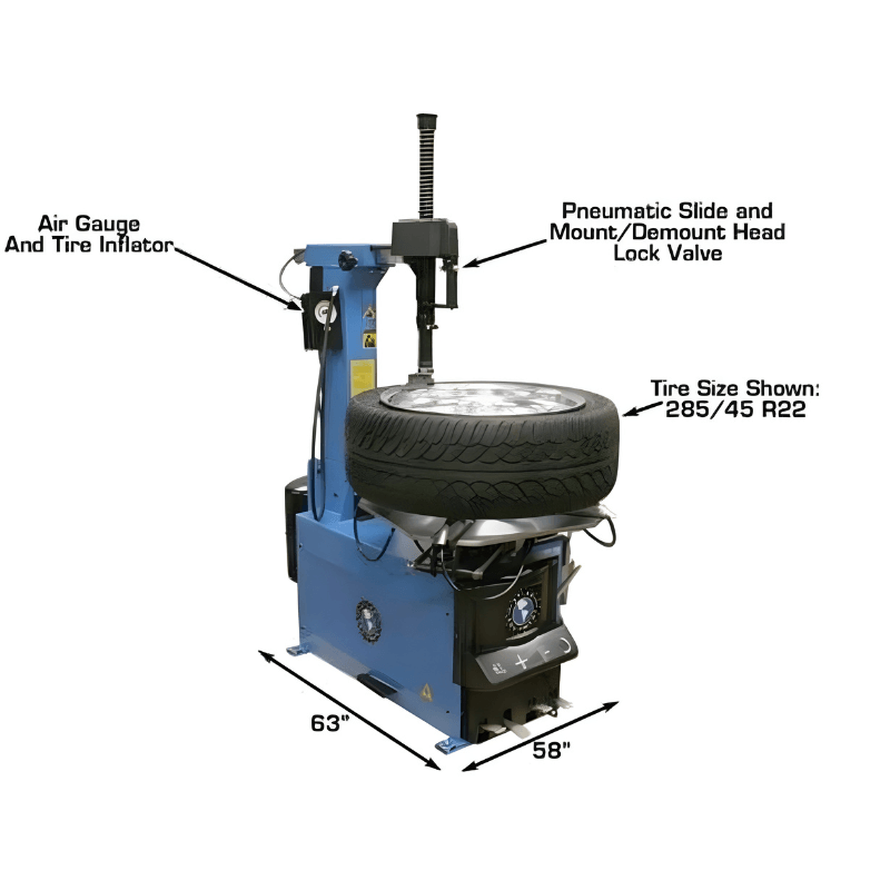 Atlas TC755 Semi Side View with Tire