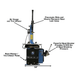 Atlas TC755 Tilt-Back Rim-Clamp Tire Changer w/ Bead Blaster Front View No Tire