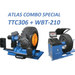 TTC306 Tire Changer + WBT-210  Wheel Balancer by Atlas Combo View