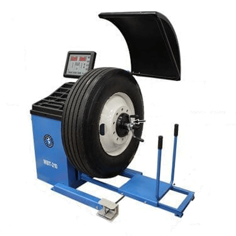 Atlas TTC306 Tire Changer + WBT-210 Wheel Balancer side view