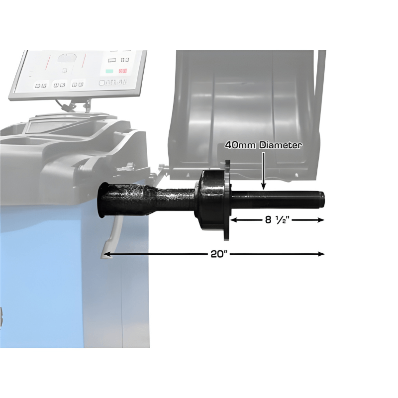 WB49-2 Premium 2D Computer Wheel Balancer by Atlas Shaft View