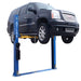 Atlas BP8000 2-Post Lift Side View with Car