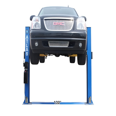 BP8000, 8,000 lb 2 Post Lift - Low Ceiling Front View with Car
