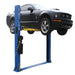 Atlas BP8000, 8,000 lb 2 Post Lift - Low Ceiling Side View with Car Lift High