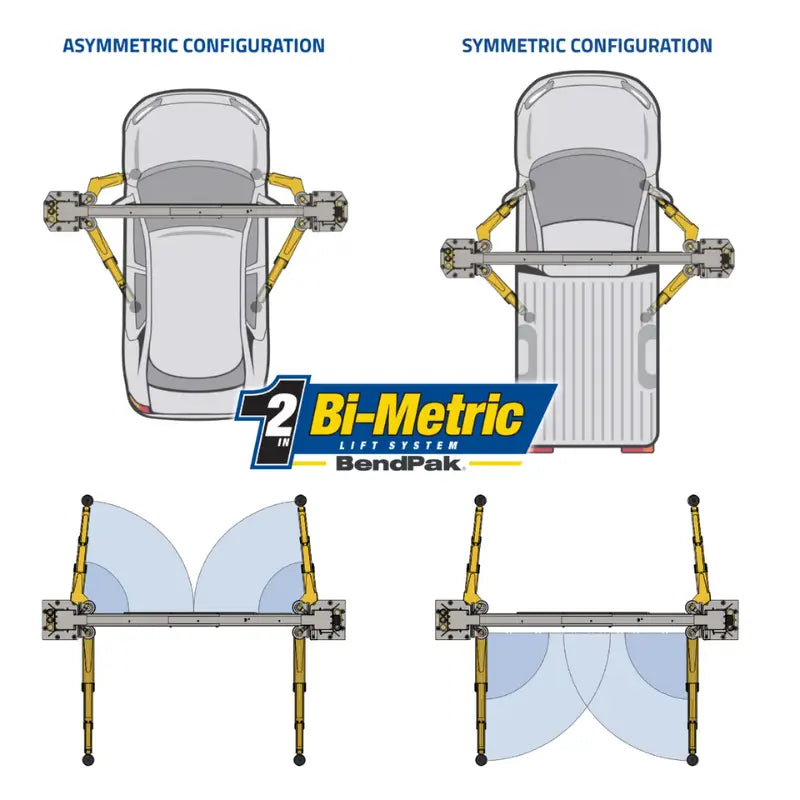 BendPak 10AP-168 10,000lb 2 Post Lift - ALI Certified, Extra Tall Configuration View