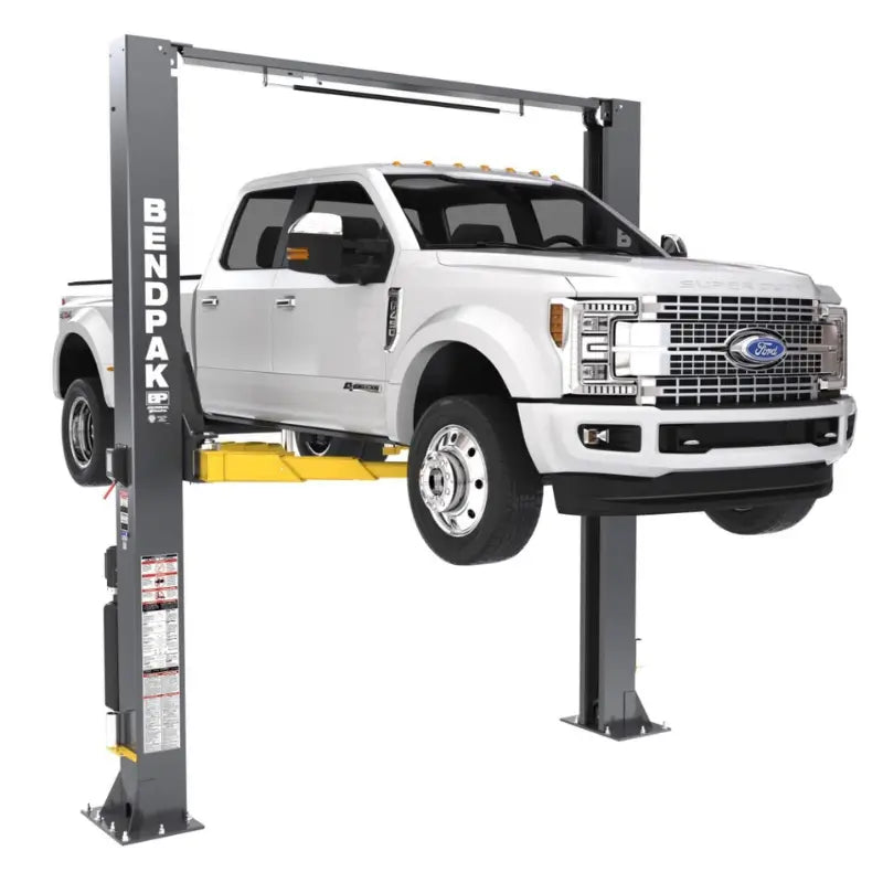 BendPak 12APX 12,000lb 2 Post Lift - ALI Certified, High Rise Side View with car