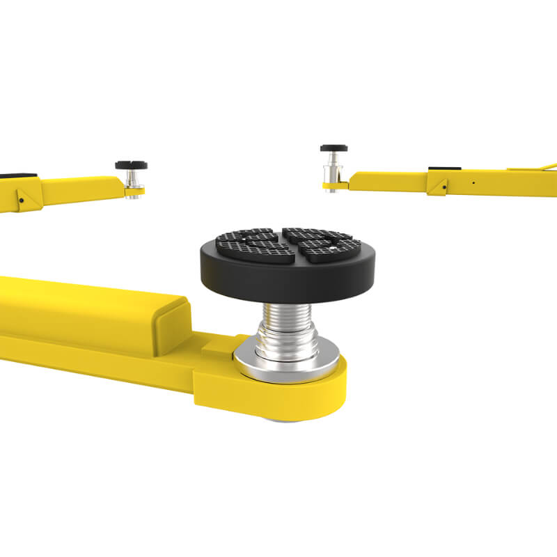 10,000lbs Capacity 2 Post Lift BendPak GP-10C arms view with rubber at the end