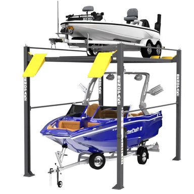 HD-7500PBX 7,500lb 4 Post Boat Lift Side View