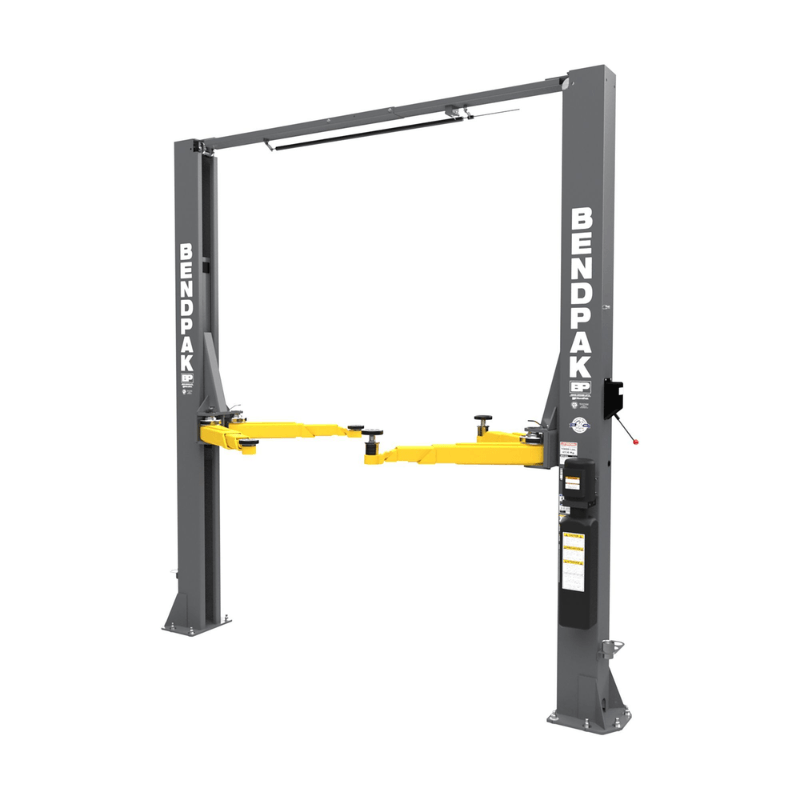 10APX 10,000lb 2 Post Lift - ALI Certified,  Adjustable Width, Tall Front View