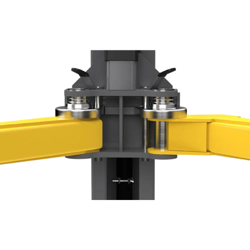 10AP 168 10,000lb 2 Post Lift - ALI Certified, Extra Tall Arm Base View