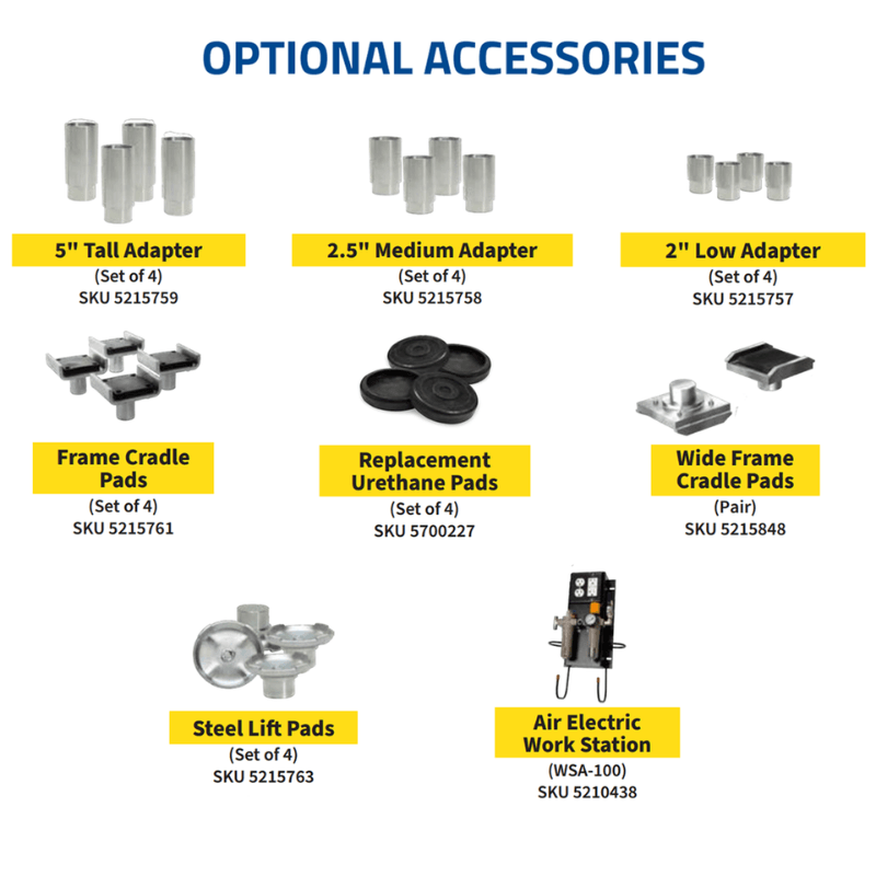 BendPak 10AP 168 10,000lb 2 Post Lift - ALI Certified, Extra Tall Optional Accessories View