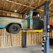 10AP 168 10,000lb 2 Post Lift - ALI Certified, Extra Tall - Side View with Car Lifting