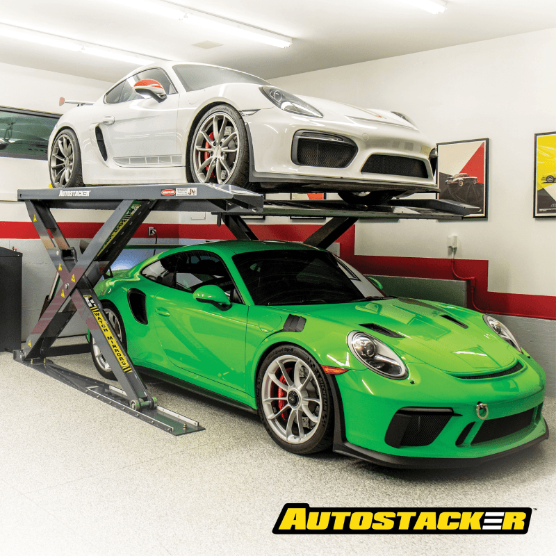 Autostacker A6W 6,000lb Vehicle Storage Lift - Extra Wide Side View
