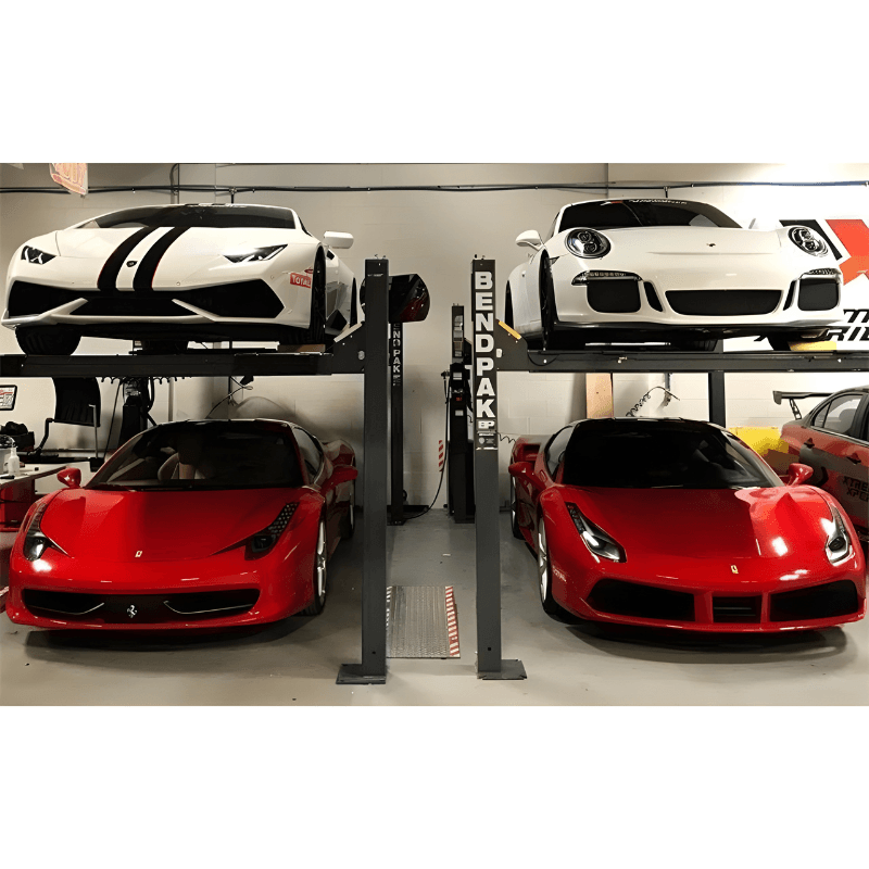 HD-7P 7,000lb 4 Post Lift - Narrow, Extended Height - ALI Certified Front View