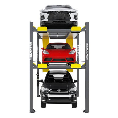 Tri-Level Vehicle Storage Lift Extra Long BendPak HD-973PX Front View