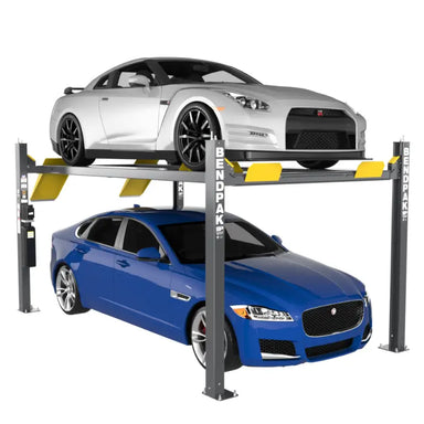 9,000lb 4 Post Lift - Extended Length-Width BendPak HD-9EWT  Side View