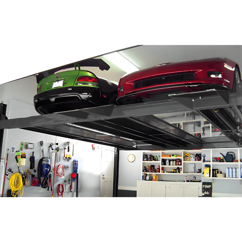 HD 9SW 9,000lb Double Wide Parking Lift - with 2 cars View