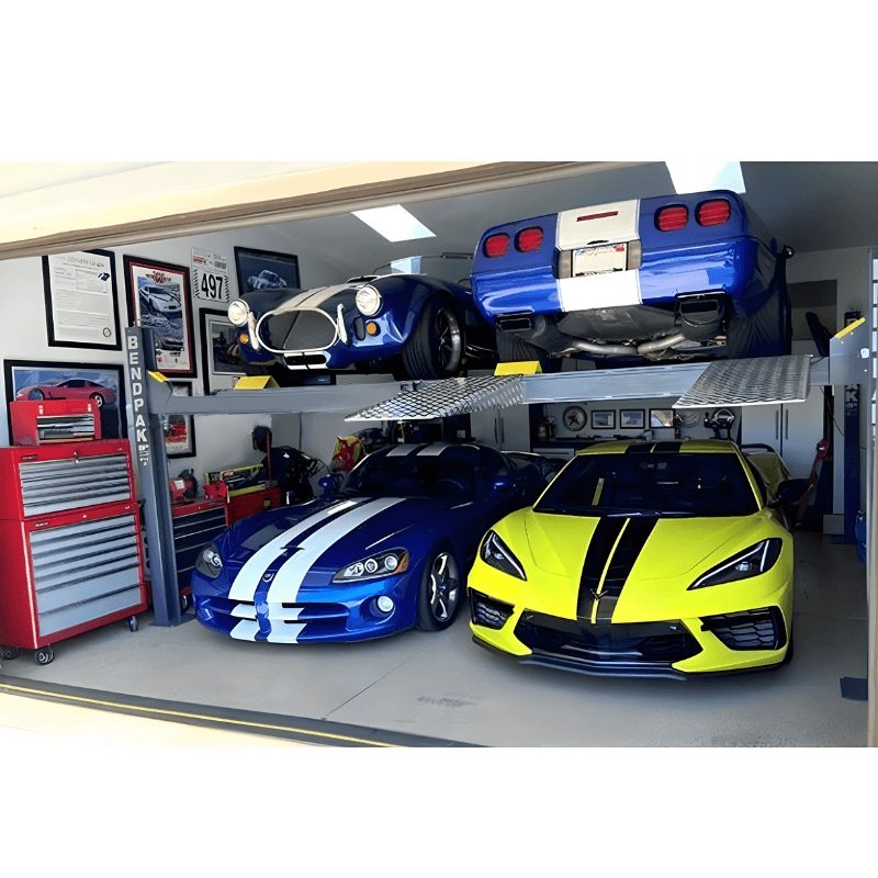 BendPak HD 9SW 9,000lb Double Wide Parking Lift - Extended Width With 4 Cars View