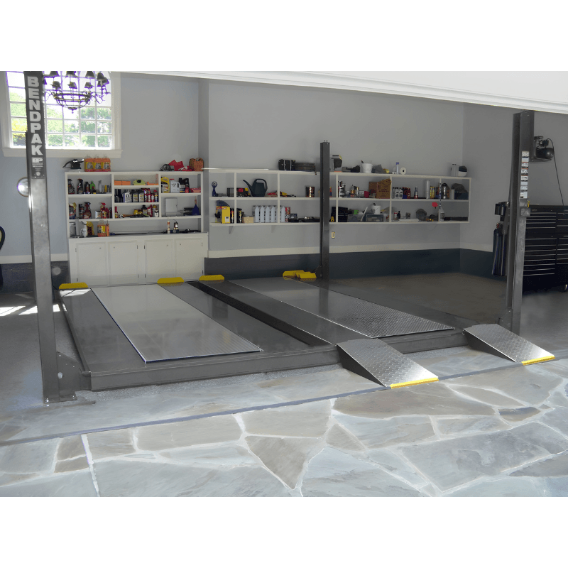 BendPak HD 9SW 9,000lb Double Wide Parking Lift - Extended Width Front View No Cars
