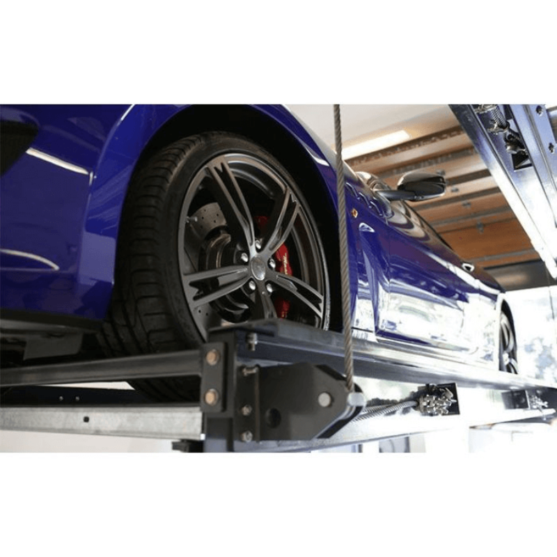 PL-6KT 18,000lb Triple Platform Lift Semi Side Wheel View