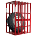 Branick 2260 Flat Top Tire Cage Side View with Tire Inside