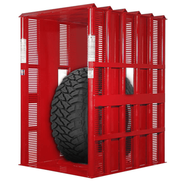 Branick 2264 Flat Top Tire Cage with Steel Mesh Front View