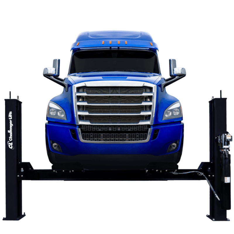 Challenger 4030 Series 30K Heavy-Duty Alignment 4 Post Lift - General Service Front View with Truck