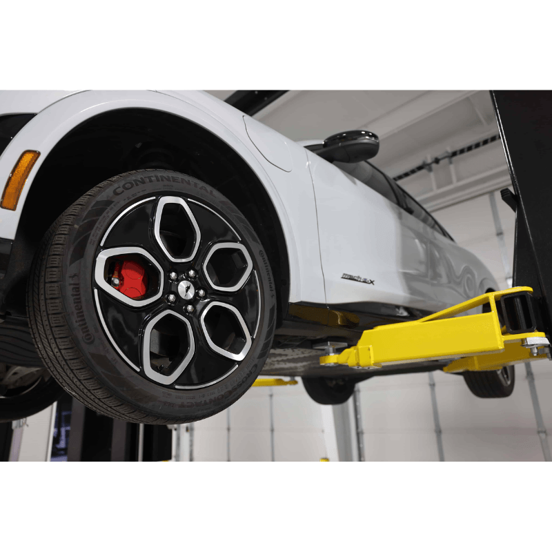 Challenger CL12A Series 12K Heavy-Duty Two-Post Adjustable Lift Whit Car Lifting View