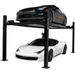 CL4P7 7000lbs 4 Post Storage Lift - Ali Certified Front View with 2 cars
