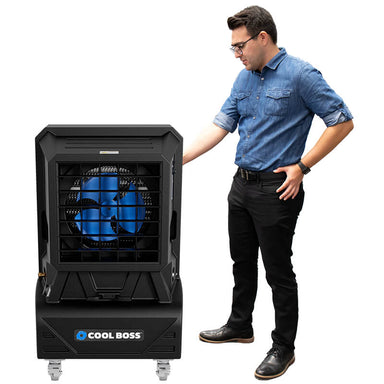 CB-14 15.6 Gallon Portable Air Cooler by Cool Boss With Person