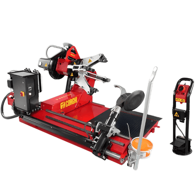 Corghi HD 1300 Multifunction Tire Changer Front View with Portable Switch