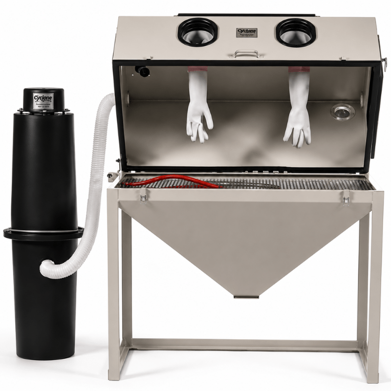 Cyclone 4826 Abrasive Sandblaster Cabinet Front View