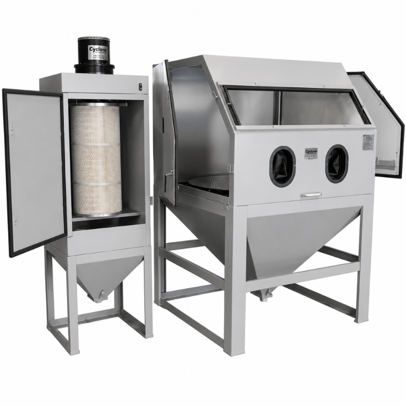 Cyclone M4848 Media Blast Sandblaster Cabinet Front View