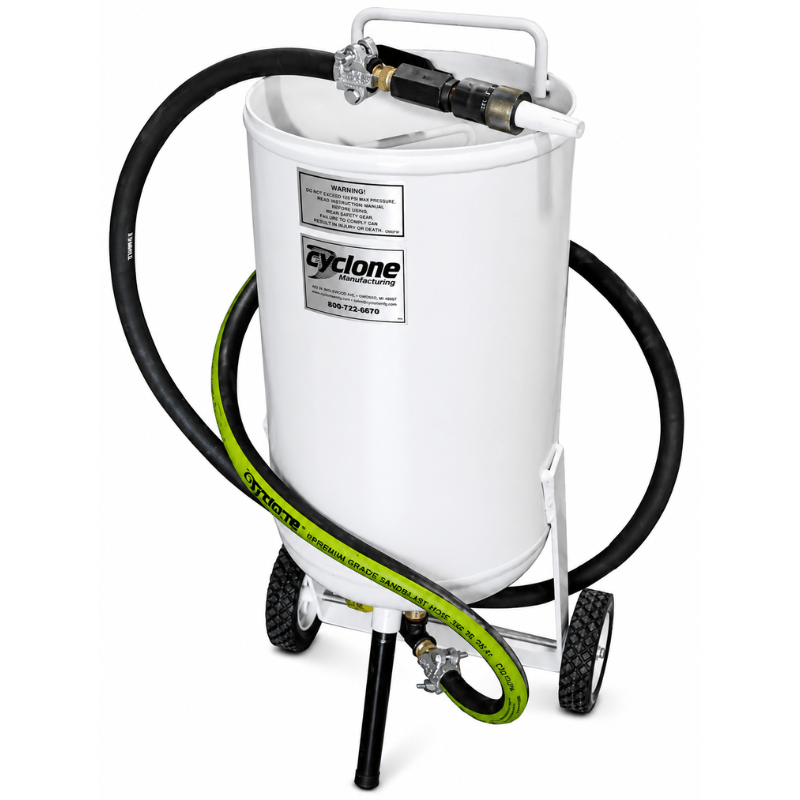 Cyclone PT-100 Direct Pressure Blast Pot Sandblaster Front View