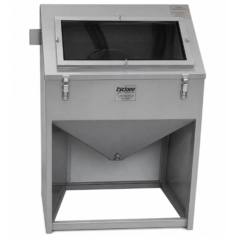 Cyclone T14 Tumble Blast Sandblaster Cabinet Front View