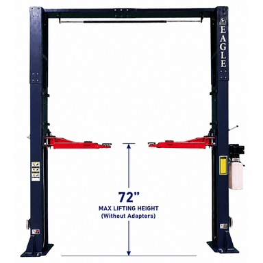 EAG-10C 10,000lbs 2-Post Lift – Front View with Lifting Height
