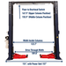 EAG-12K 12,000 Lbs 2-Post Lift – Symmetric Arm Dimensions View