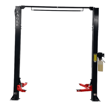 Eagle EAG-9C 9,000 Lbs 2-Post Lift – Clear Floor Versatile Arms Front View