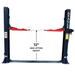 Eagle EAG-9F 9,000 lb. 2-Post Lift Front View with Lifting Height