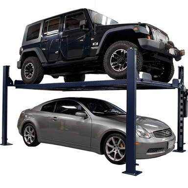 Eagle MS-8000-1 XLT 8000 Lbs 4-Post Storage Car Lift Side View