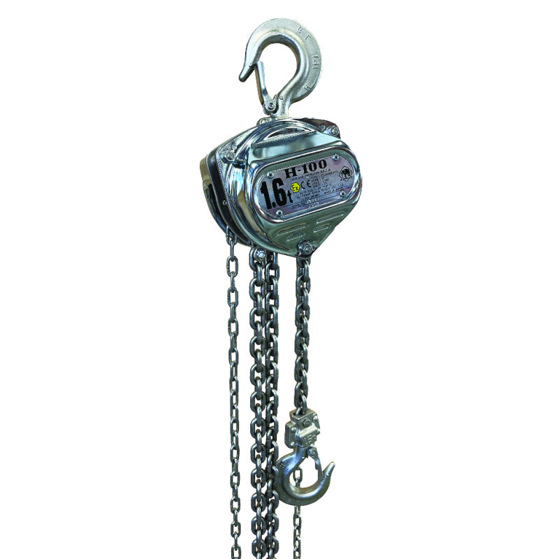 Ex H100 Spark Resistant Series, Hook Mount Chain Hoist by Elephant - Front View
