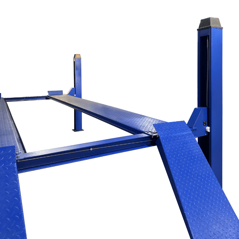FP12K-K 4 Post Car Lift by Tuxedo Ramp View