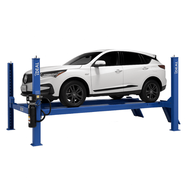 FP14KAC-X Alignment Lift Side View with White Car Lifting