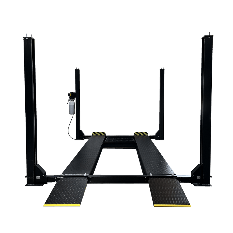 FP9K DX XLT 9,000 lb 4 Post Vehicle Storage Lift - Extra Tall/Long Front View no Car