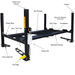 FP9K DX XLT 9,000 lb 4 Post Vehicle Storage Lift - Extra Tall/Long with part and label view