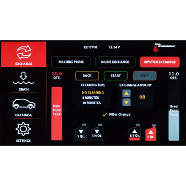 ATF Inline & Dipstick Exchanger w/ Touch Screen TSD450TS LCD View