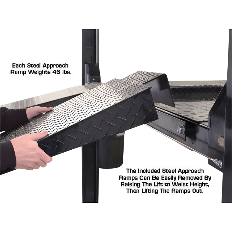 Atlas Garage PRO8000Post Lift Removable Ramp View