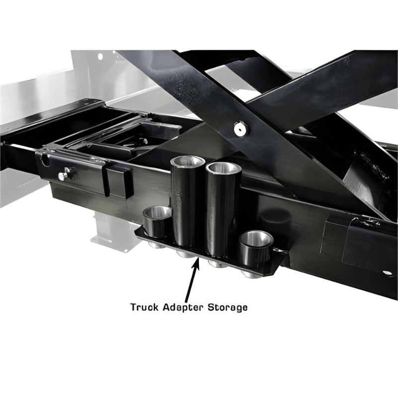 Atlas Garage PRO8000Post Lift + (2) ProJack35 Sliding Jack Combo Adapter Jacks View