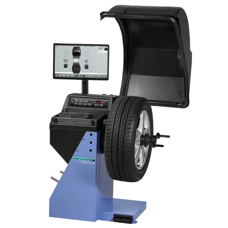 Hofmann Geodyna 7200s Wheel Balancer with LCD Monitor Front View