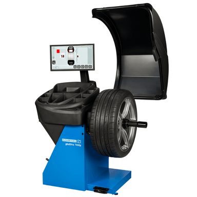 Hofmann Geodyna 7600p Wheel Balancer with Touchscreen Monitor Front View